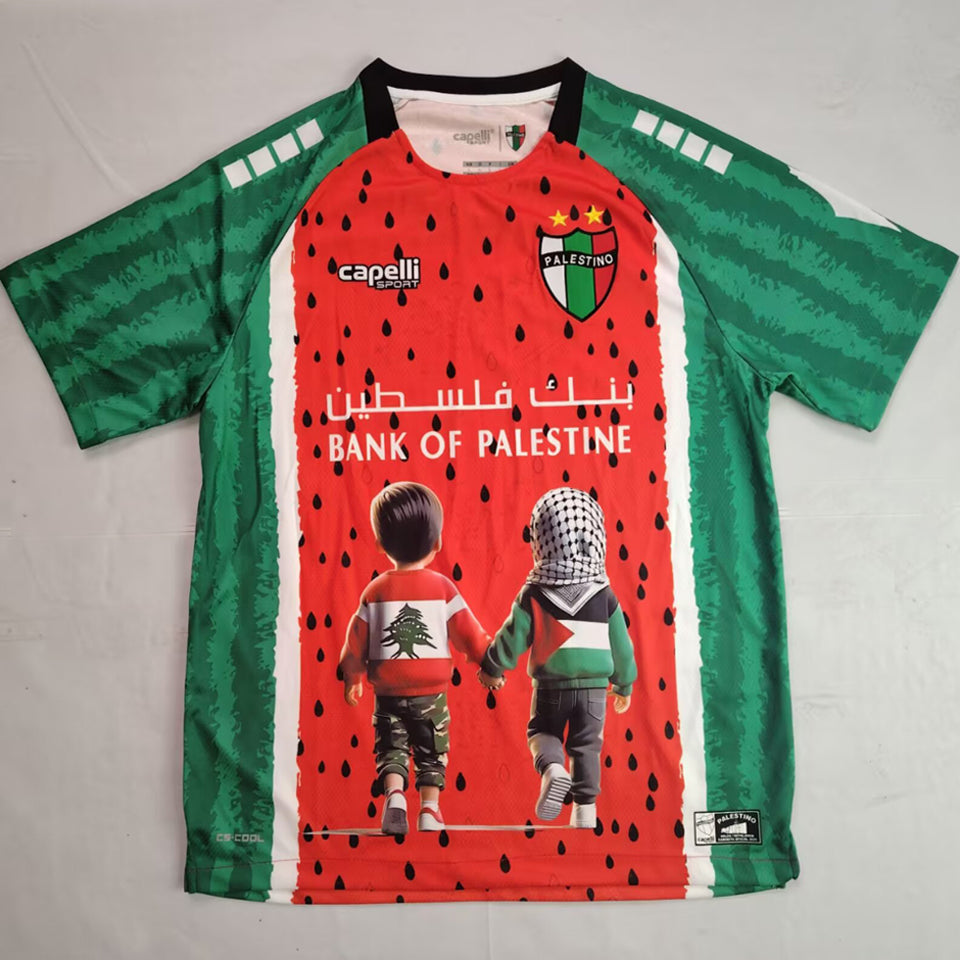 jersey 2025 palestino especial manga corta versión fan