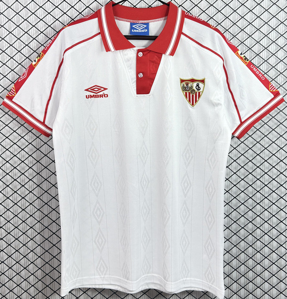 jersey 1998/2000 sevilla fc local manga corta versión fan retro