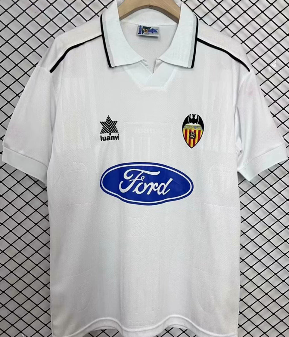 jersey 1996/97 valencia local manga corta versión fan retro