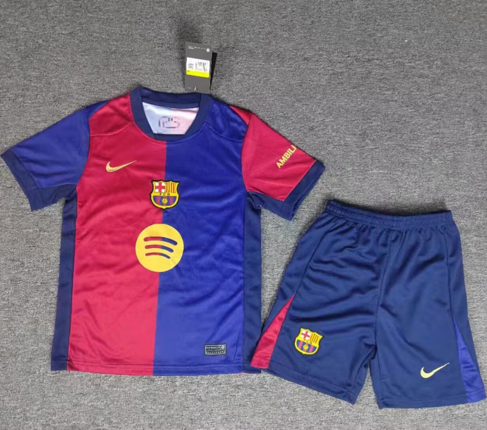 Jersey 2024/25 Barcelona Local Manga corta Niño