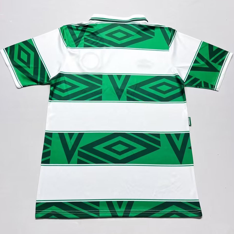 jersey 1993/95 celtic local manga corta versión fan retro
