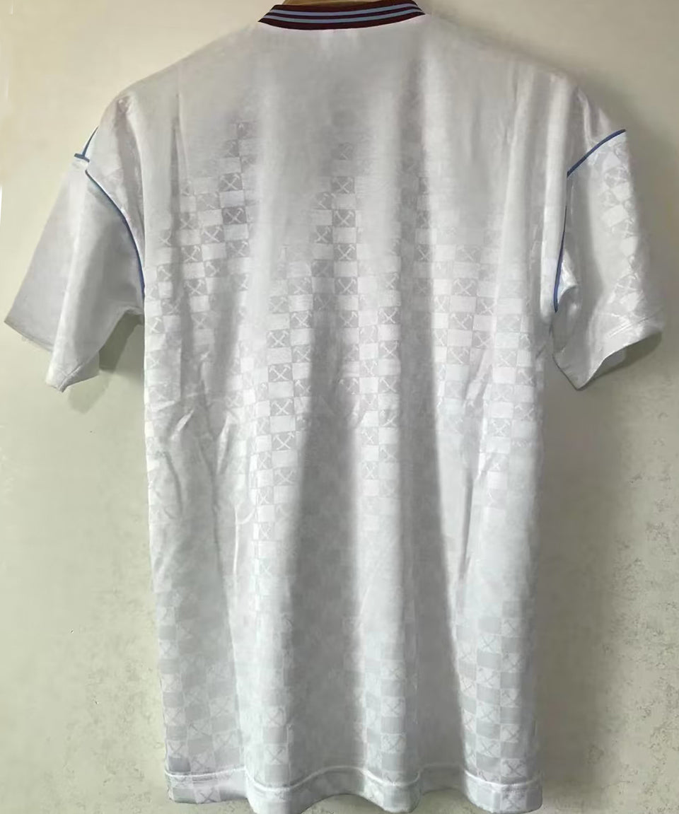 jersey 1989/90 west ham visitante manga corta versión fan retro