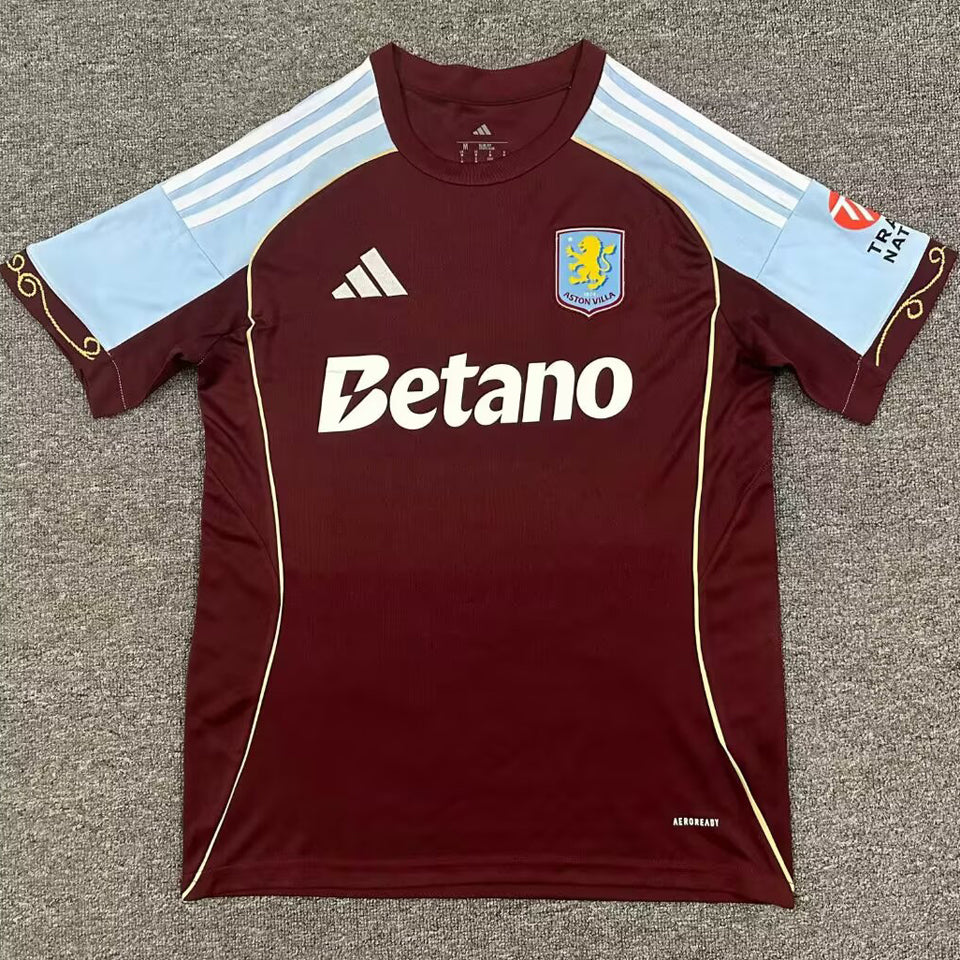 Jersey 2025/26 Aston Villa Local Manga corta Versión Fan