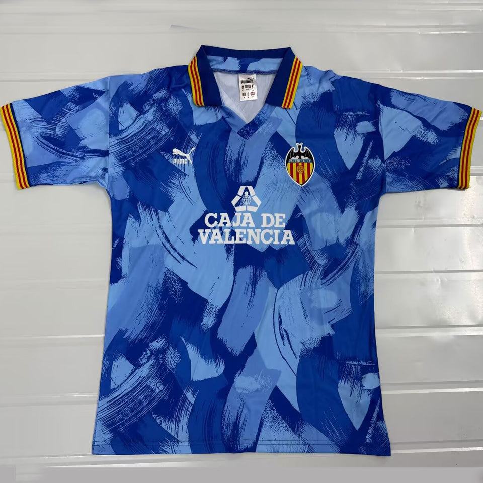jersey 1990/1991 valencia visitante manga corta versión fan retro