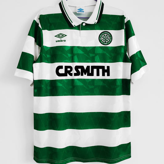 Jersey 1989/99 Celtic Local Manga corta Versión Fan Retro
