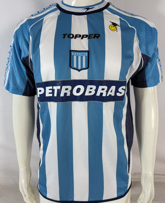 Jersey 2002/2003 Racing Local Manga corta Versión Fan Retro