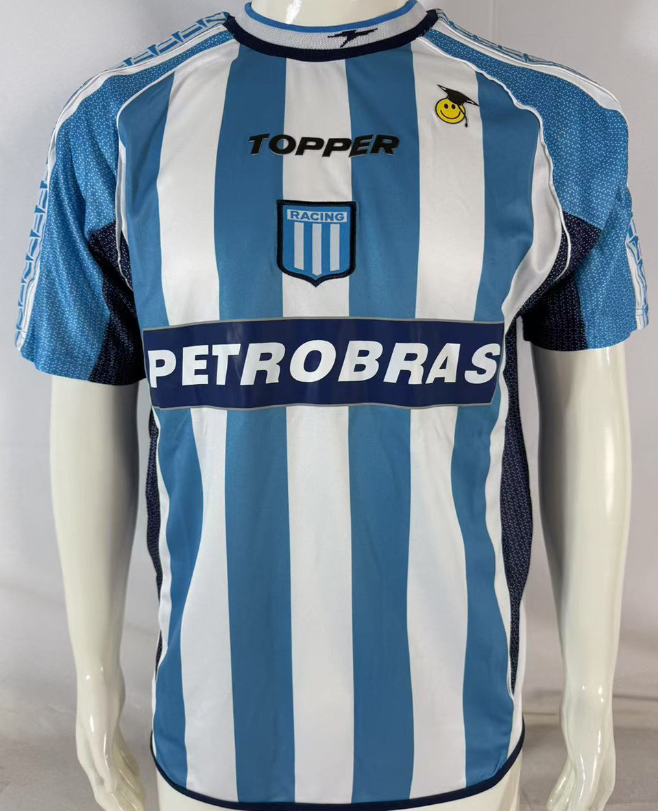 Jersey 2002/2003 Racing Local Manga corta Versión Fan Retro
