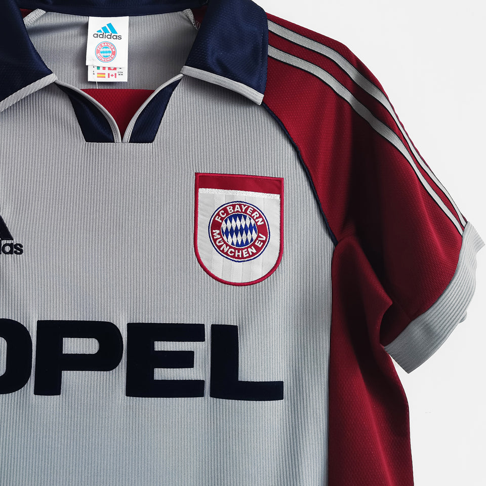 jersey 1998/1999 bayern munich visitante manga corta versión fan retro