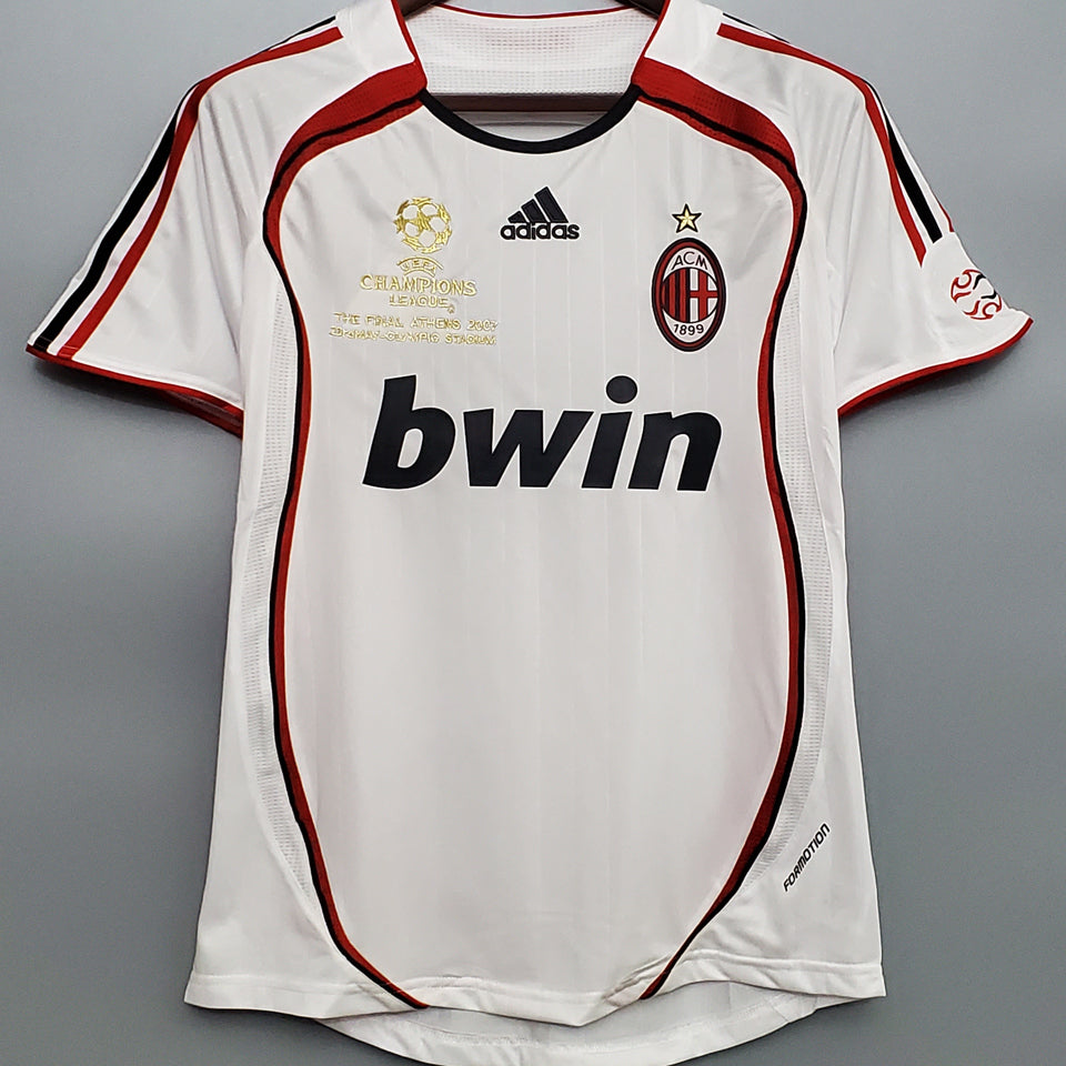 jersey 2006/07 ac milan visitante manga corta versión fan retro