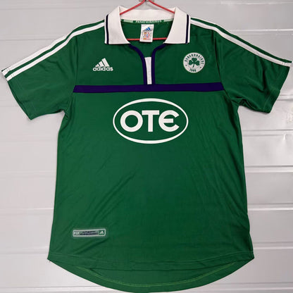 Jersey 2000/2001 Panathinaikos Local Manga corta Versión Fan Retro