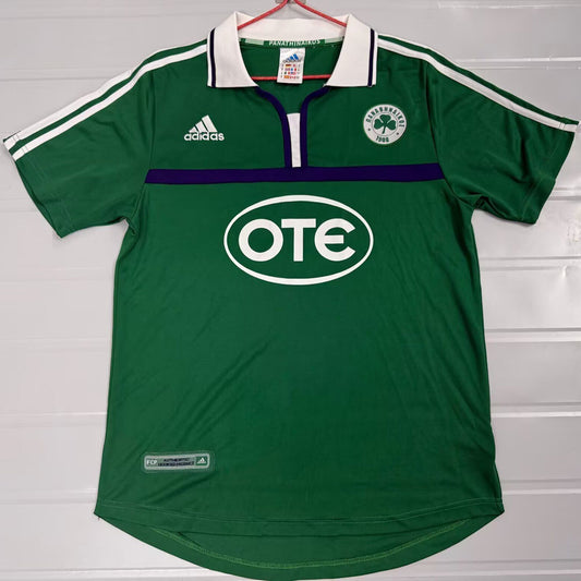 Jersey 2000/2001 Panathinaikos Local Manga corta Versión Fan Retro
