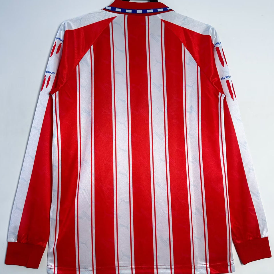 jersey 1994/95 atletico de madrid local manga larga versión fan retro
