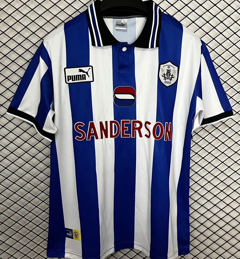jersey 1998 sheffield wednesday local manga corta versión fan retro