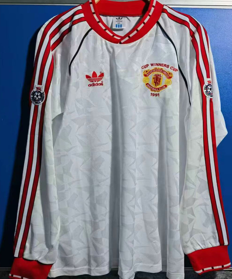 Jersey 1991 Manchester United Especial Manga larga Versión Fan Retro