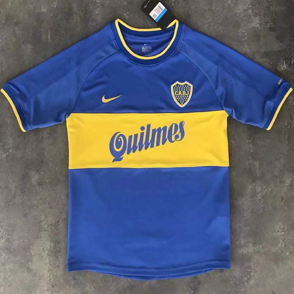 jersey 1999/2000 boca junior local manga corta versión fan retro