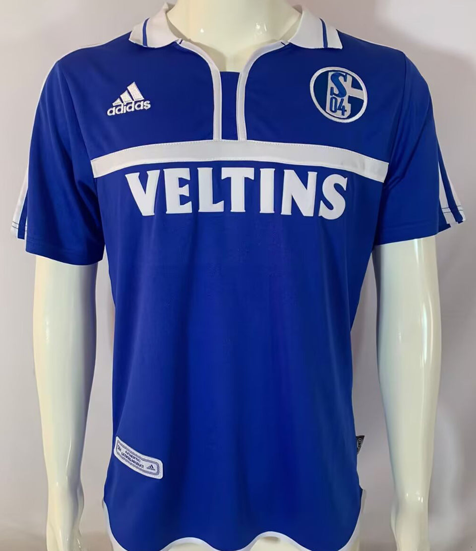 jersey 2000/2002 schalke 04 local manga corta versión fan retro