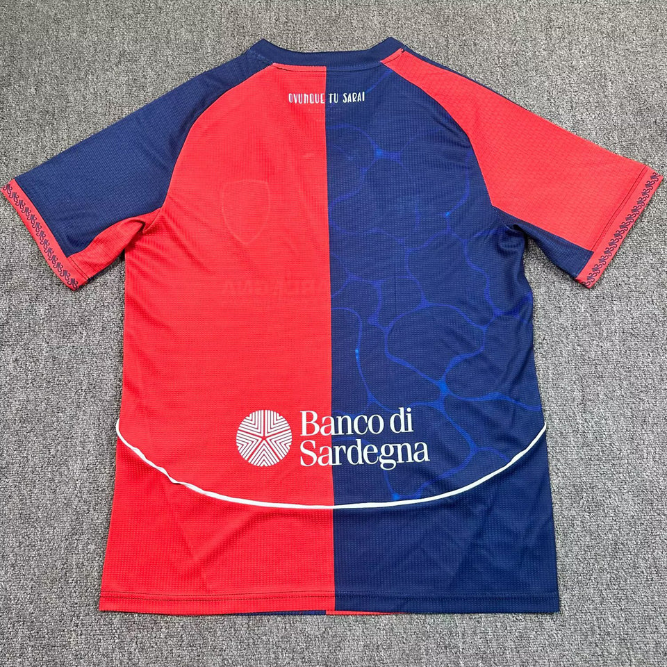 Jersey 2025/26 Cagliari Local Manga corta Versión Fan