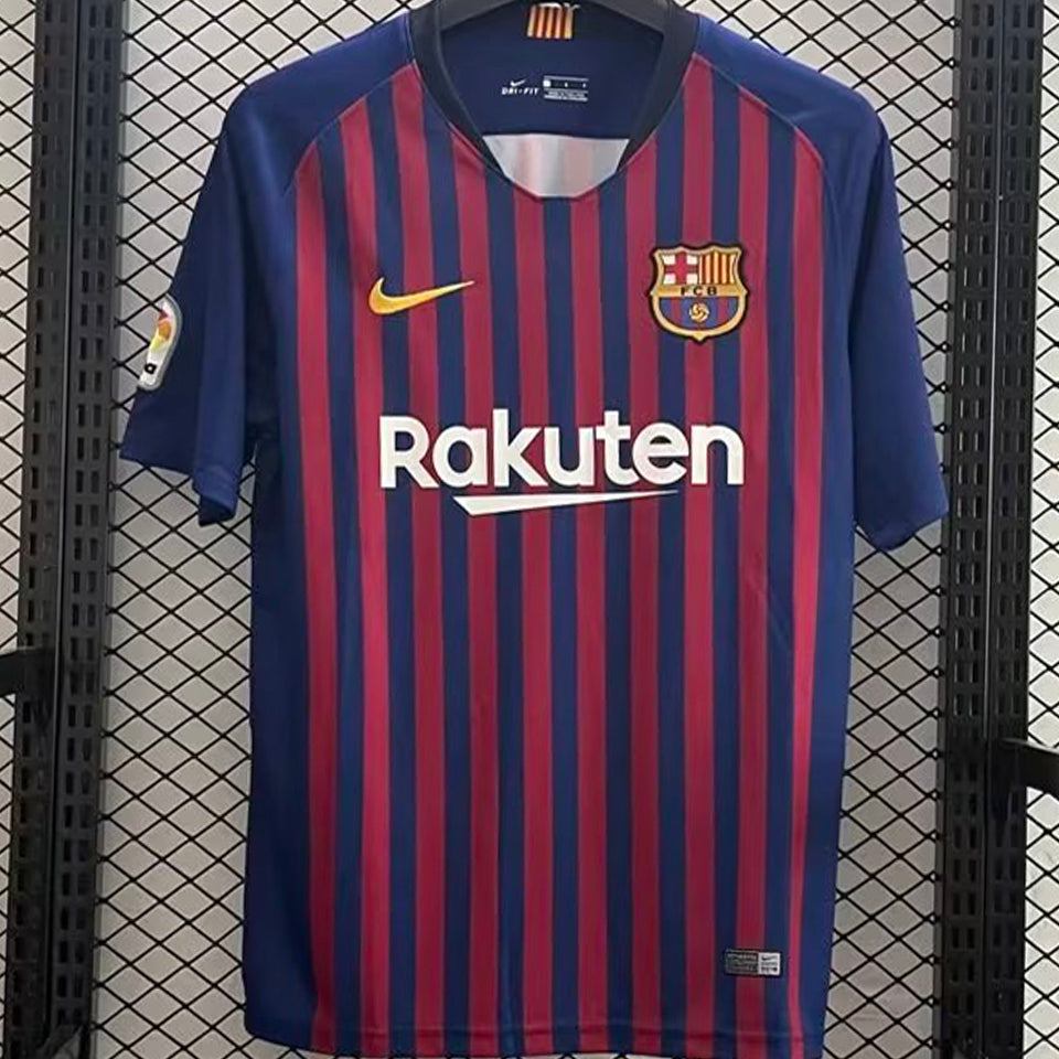 jersey 2018/19 barcelona local manga corta versión fan retro