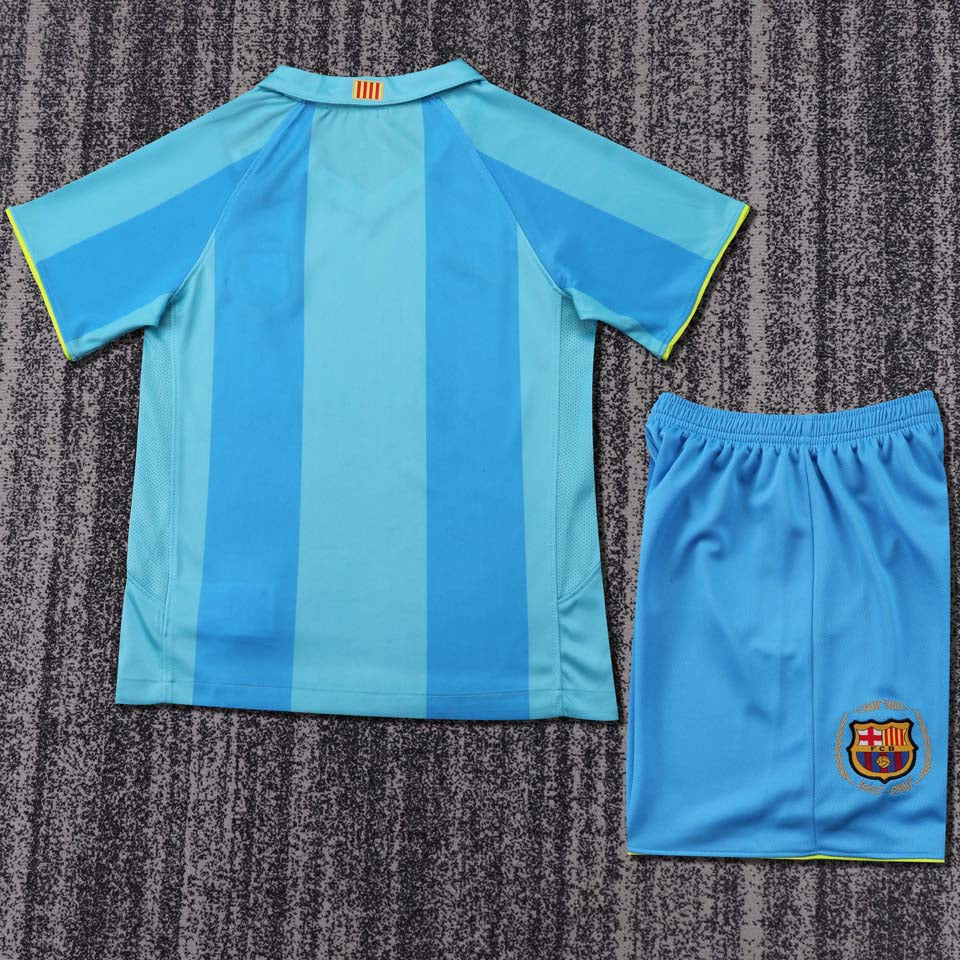 Jersey 2007/08 Barcelona Visitante Manga corta Niño Retro
