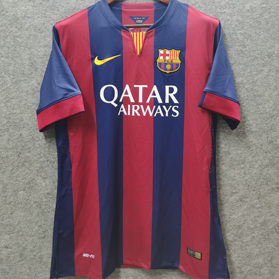 jersey 2014/15 barcelona local manga corta versión fan retro