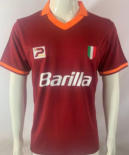 Jersey 1983/1984 Roma Local Manga corta Versión Fan Retro
