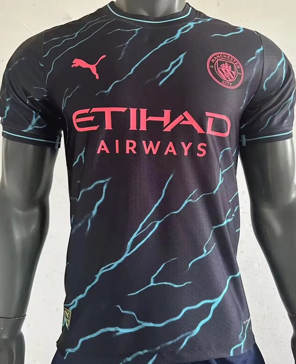 Jersey 2023/24 Manchester City Tercero Manga corta Versión Jugador