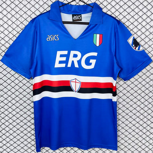 Jersey 1991/1992 Sampdoria Local Manga corta Versión Fan Retro
