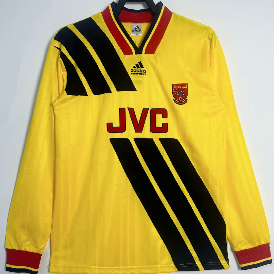 jersey 1993/94 arsenal visitante manga larga versión fan retro