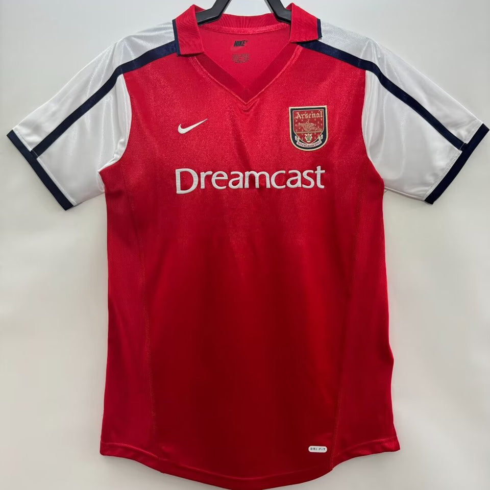 Jersey 2001/02 Arsenal Local Manga corta Versión Fan Retro