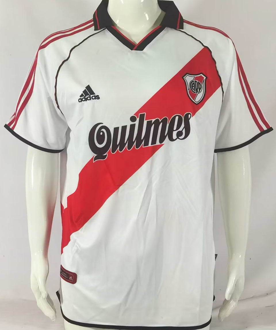jersey 2000/2001 river plate local manga corta versión fan retro