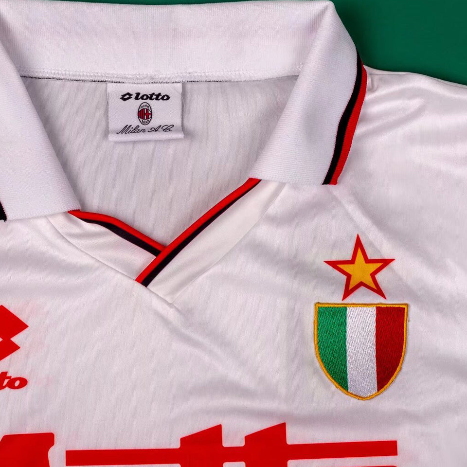 jersey 1992/94 ac milan visitante manga corta versión fan retro