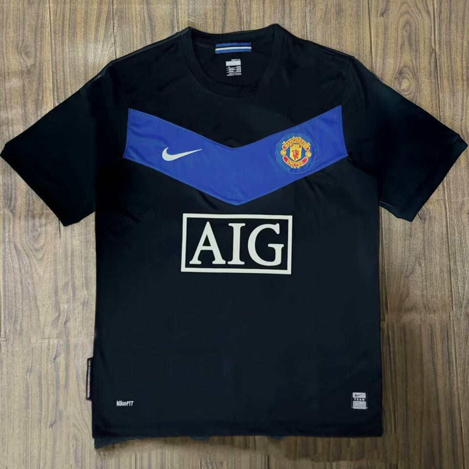 jersey 2009/10 manchester united visitante manga corta versión fan retro