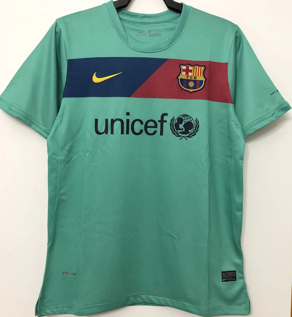Jersey 2010/11 Barcelona Visitante Manga corta Versión Fan Retro