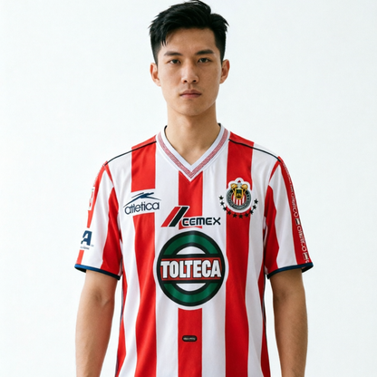 Jersey 2001 Chivas Local Manga corta Versión Fan Retro