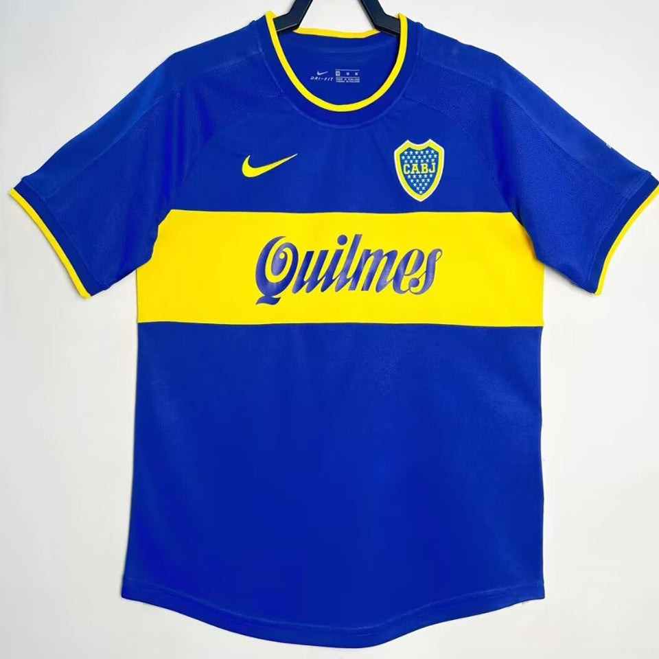 Jersey 2000/2001 Boca Local Manga corta Versión Fan Retro