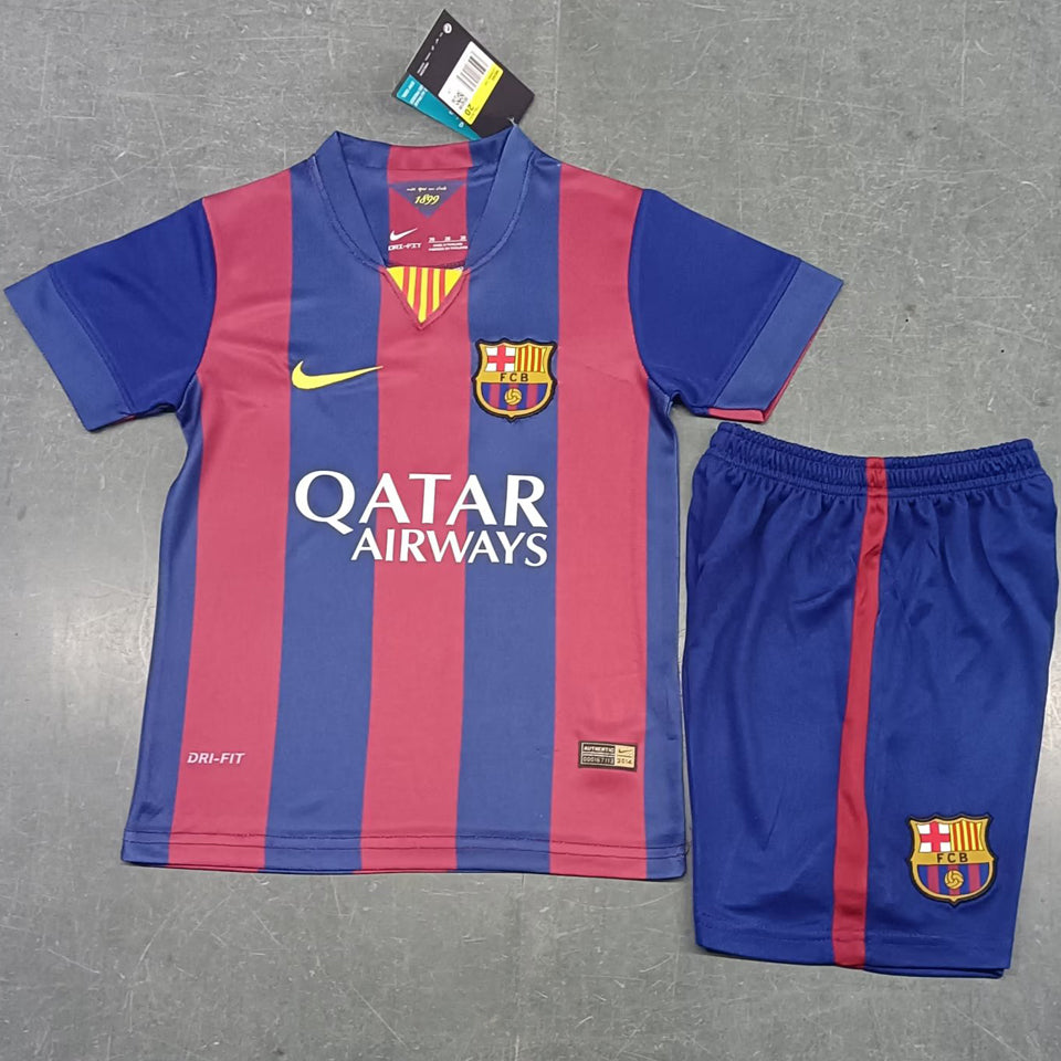 jersey 2014/15 barcelona local manga corta niño retro