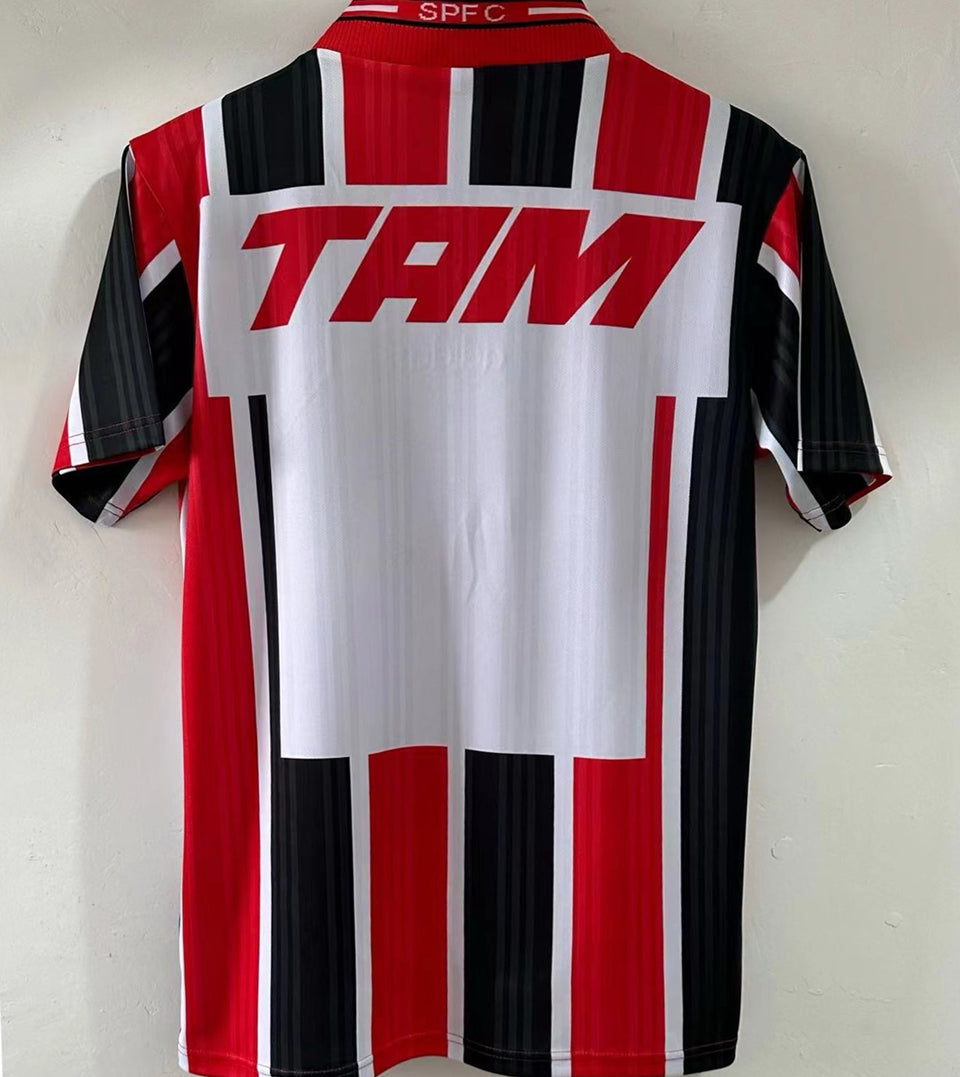 jersey 1996 sao paulo visitante manga corta versión fan retro