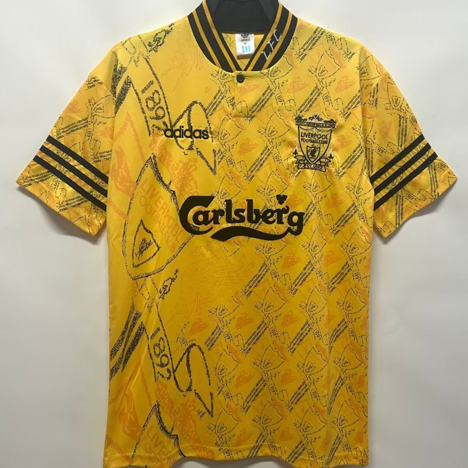 jersey 1994/96 liverpool visitante manga corta versión fan retro