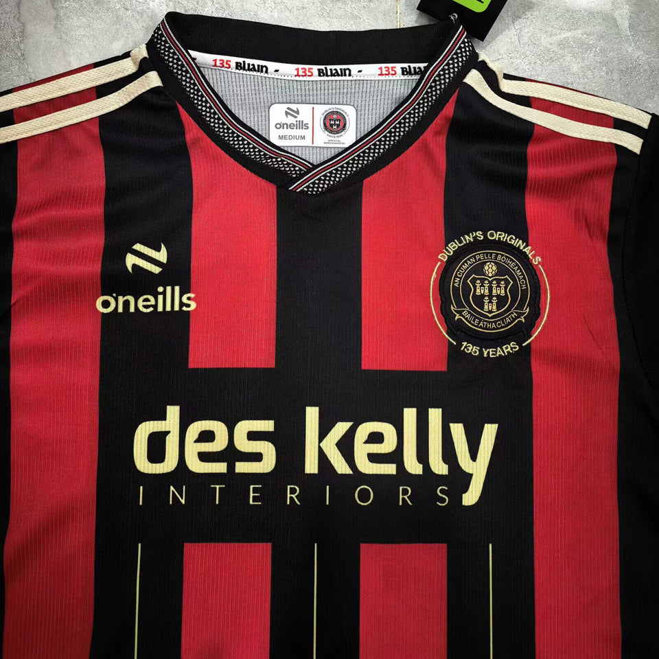 jersey 2025/26 bohemians fc local manga corta versión fan