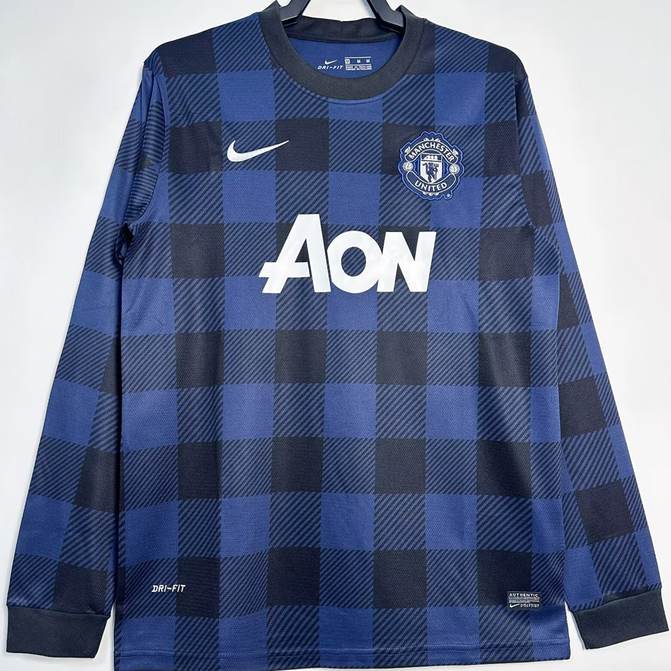 jersey 2013/14 manchester united visitante manga larga versión fan retro