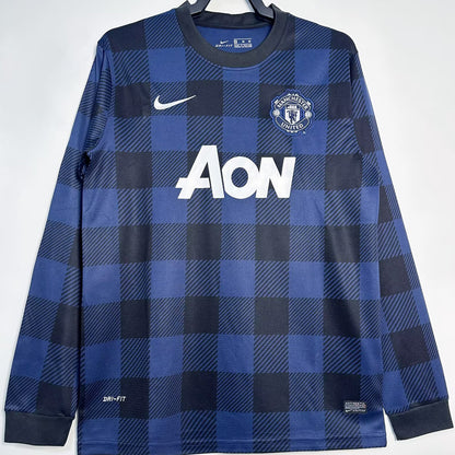 Jersey 2013/14 Manchester United Visitante Manga larga Versión Fan Retro