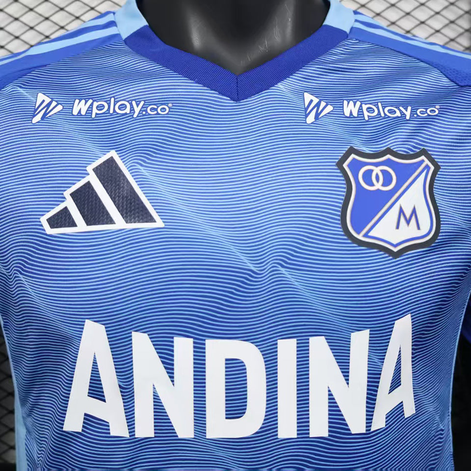 jersey 2025/26 millonarios local manga corta versión jugador